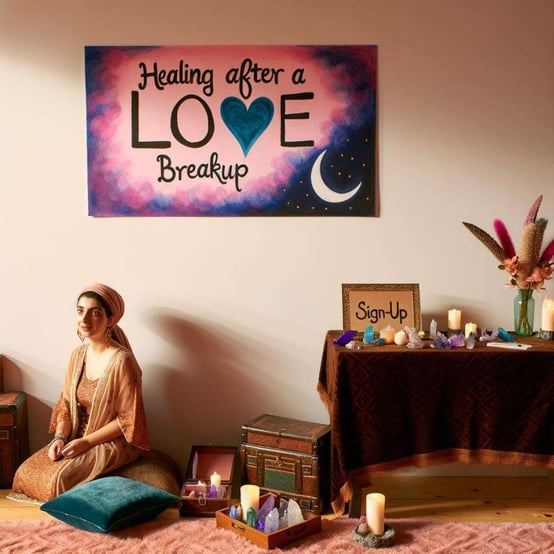 An advertisement for a healing offering Love Ritualist services and healing after a breakup-1